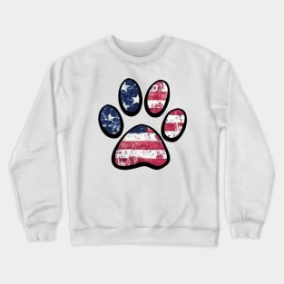 Patriotic Paw Print Crewneck Sweatshirt